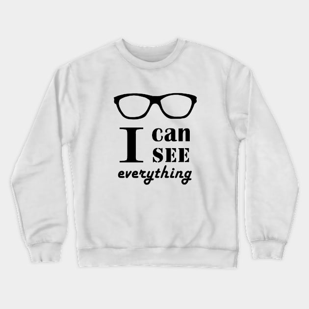 Glasses Crewneck Sweatshirt by DarkoRikalo86